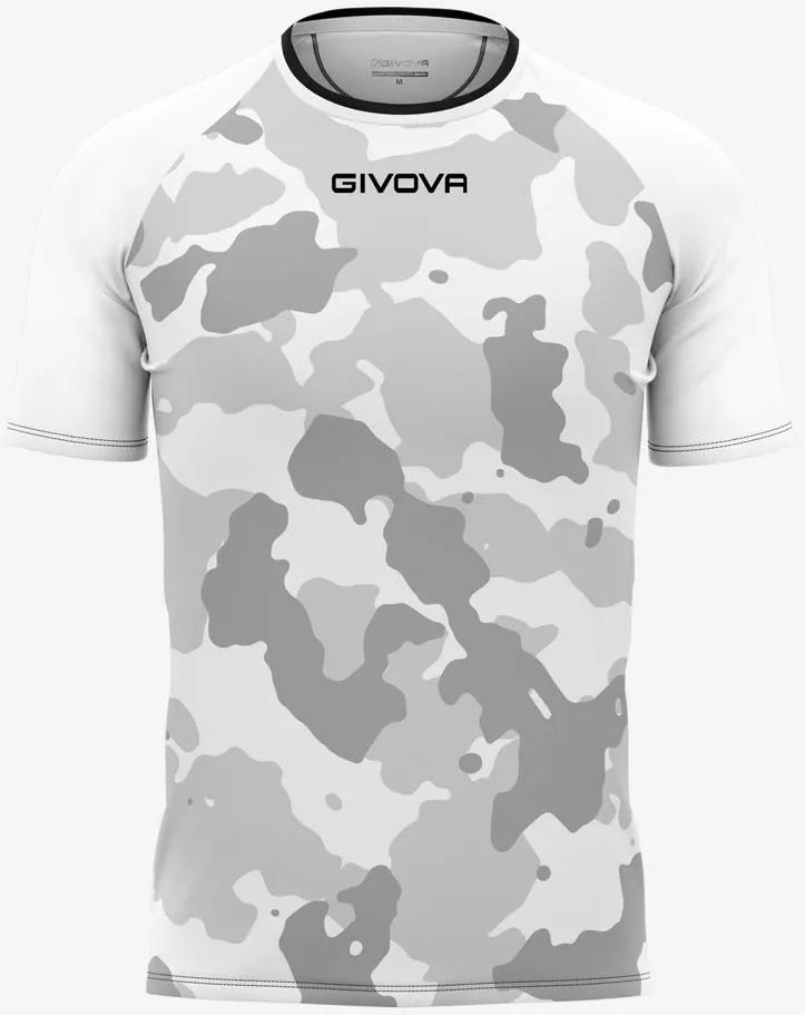 Camiseta masculina Givova Army Branco-cinza Branco