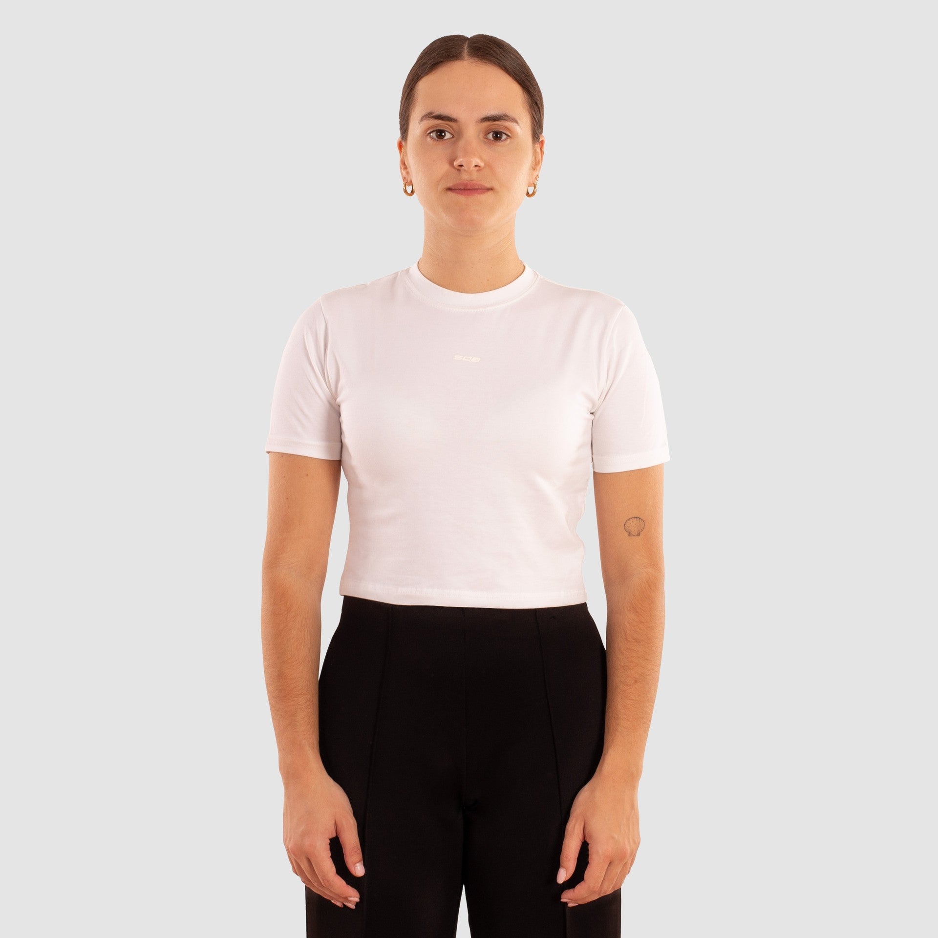 Crop Top Squba Aqua Blanco