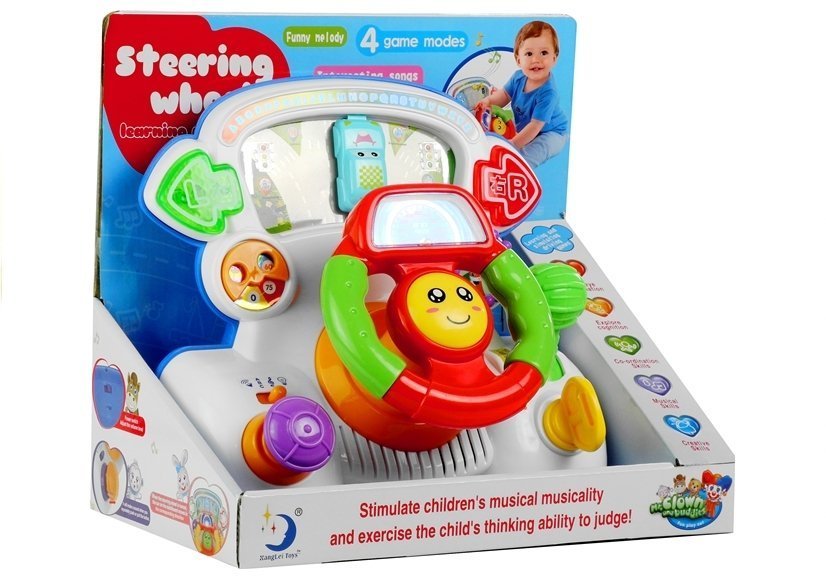 Interactive Steering Wheel Educational Sounds Lights
