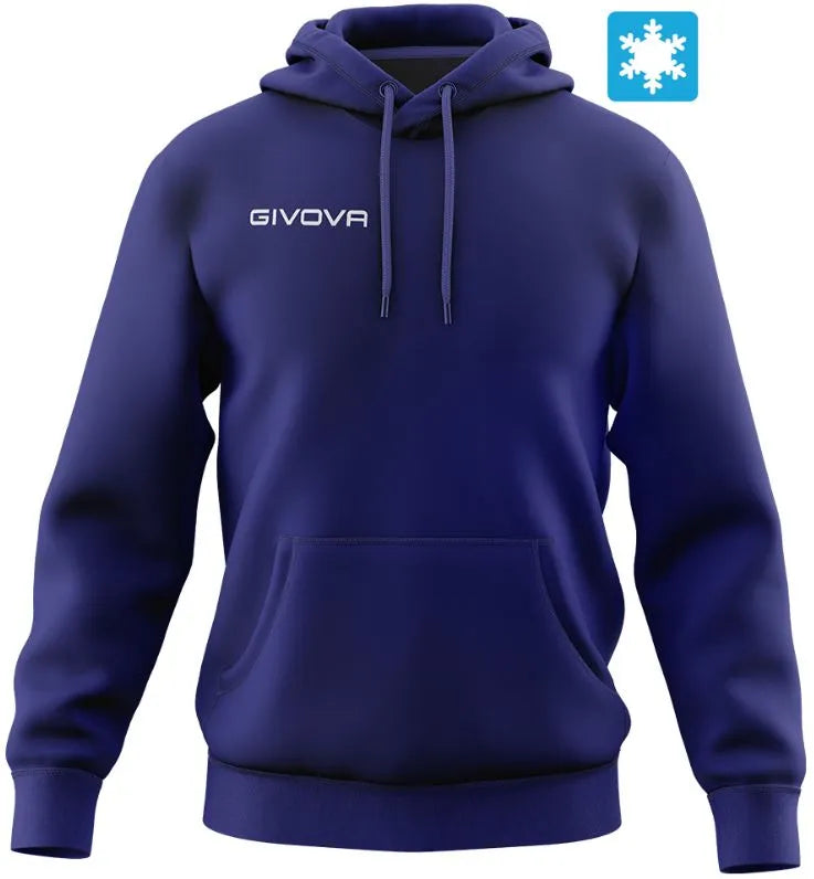 Cotton sweatshirt givova hoodie blue - XL