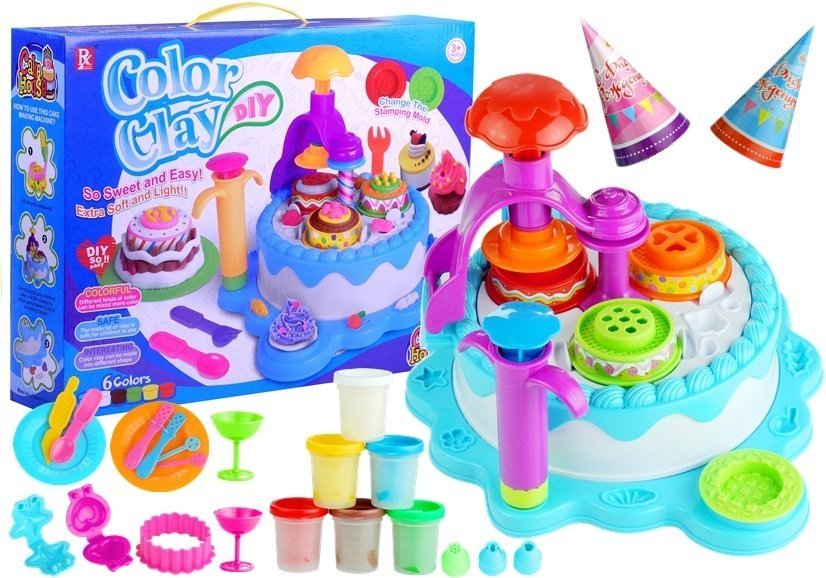 Color Clay Diy Birthday Party Cake House
