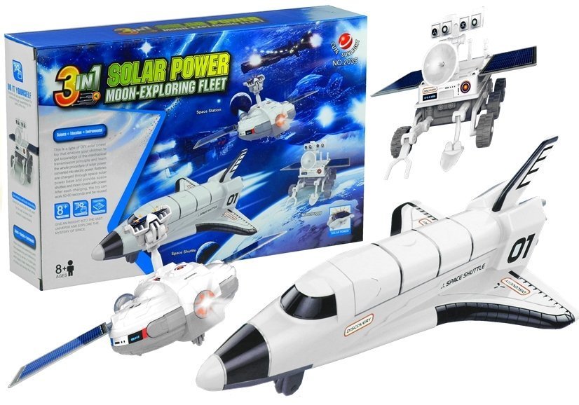 Space Plane Solar Power 3 In 1 Moon Exploring Fleet Diy Creative