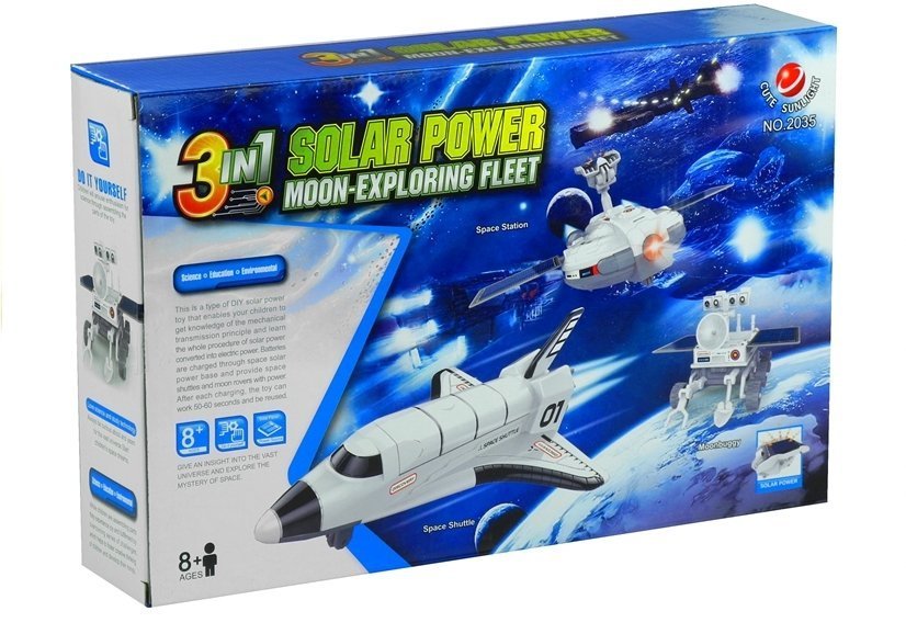 Space Plane Solar Power 3 In 1 Moon Exploring Fleet Diy Creative