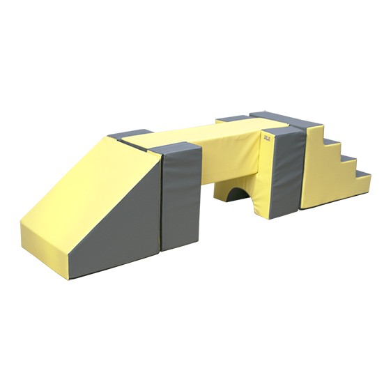 Setfigures Nº4 ( Stairs 2 Seats Rectangle And Ramp) Amarillo/Gris
