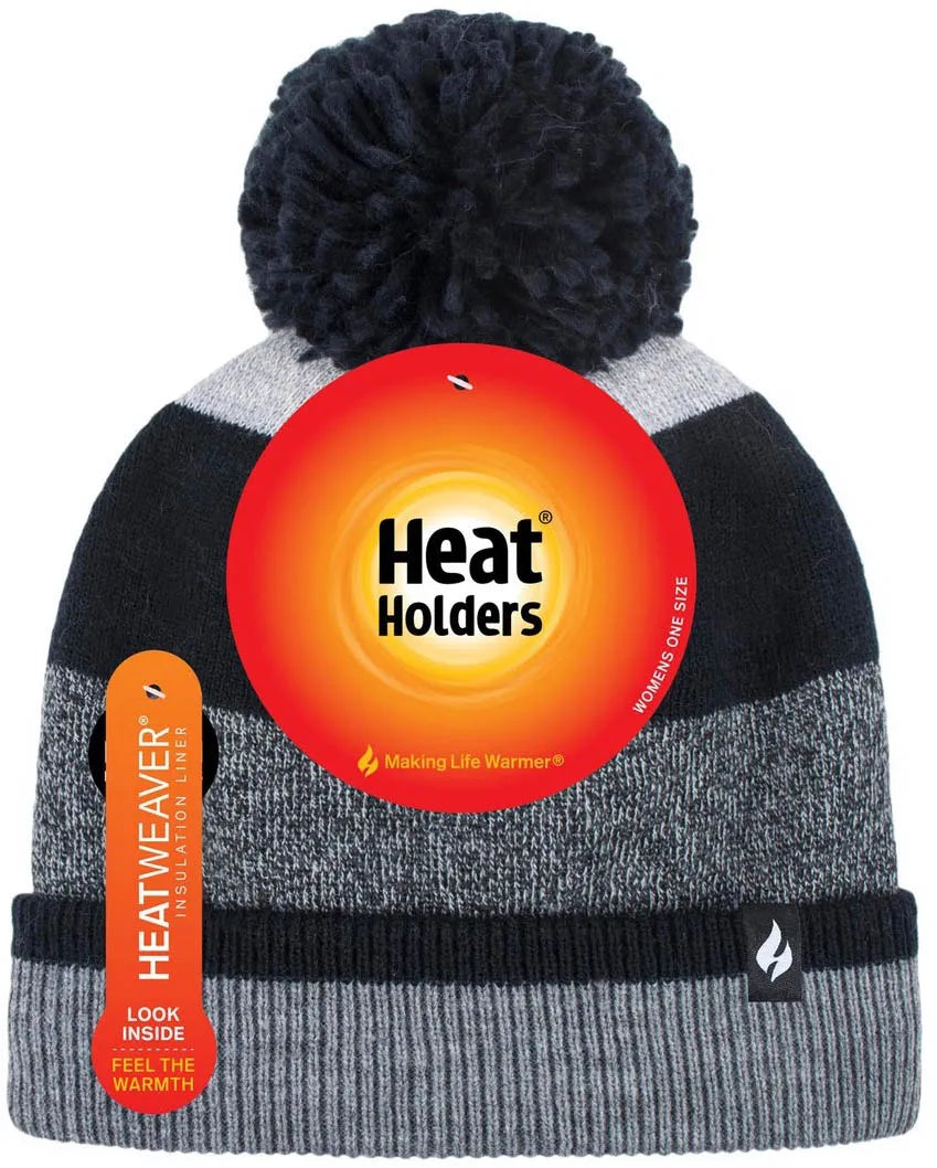 Damen Wintermütze Heat Holders Alps Schwarz