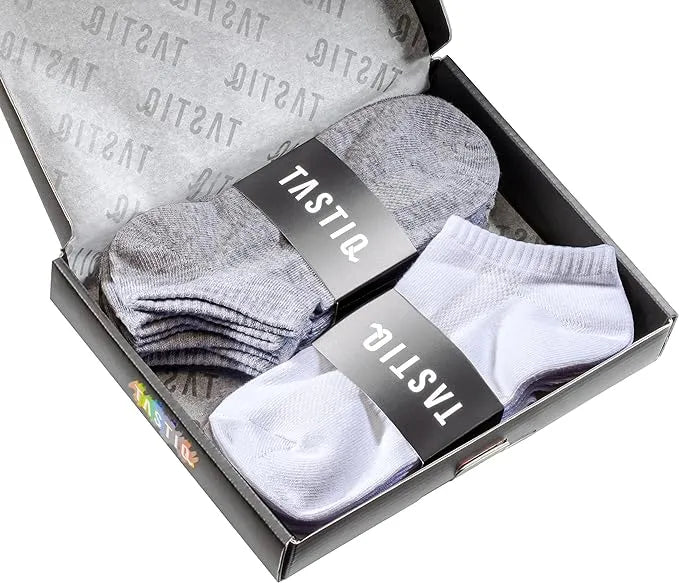 Chaussettes Tastic 6-pack Giftbox Blanc-gris Mix 39-42