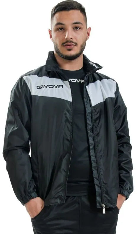 Sportjas Givova Rain Nero-bianco Zwart