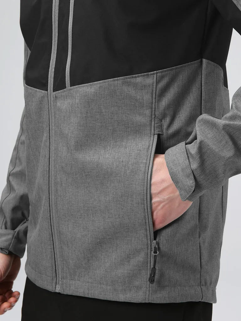 Herre Softshell Jakke Loap Ladan Gry-blk Grå
