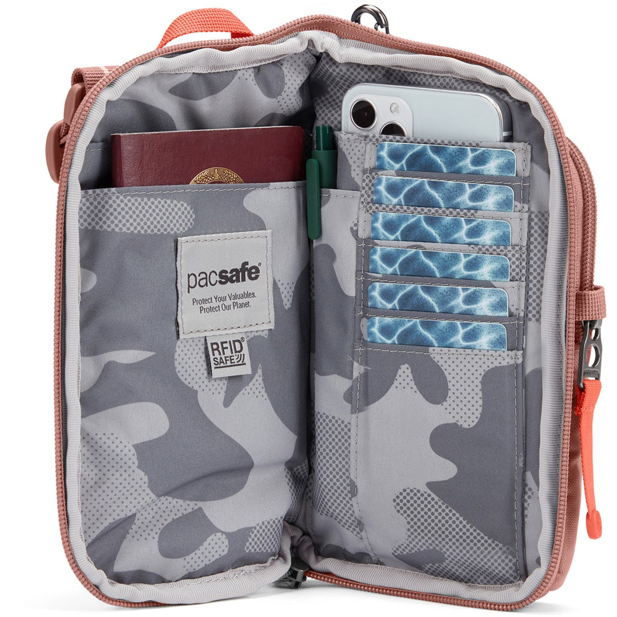 Pacsafe Go Tech Crossbody Rose