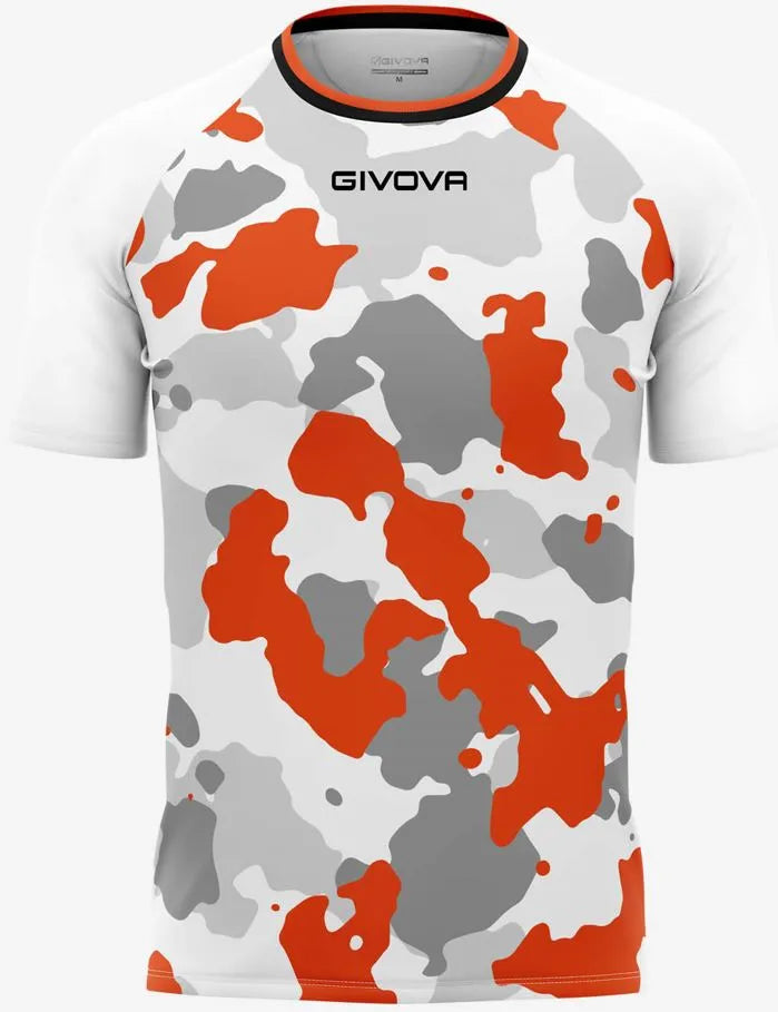 Tricou bărbați Givova Army Alb-portocaliu Alb
