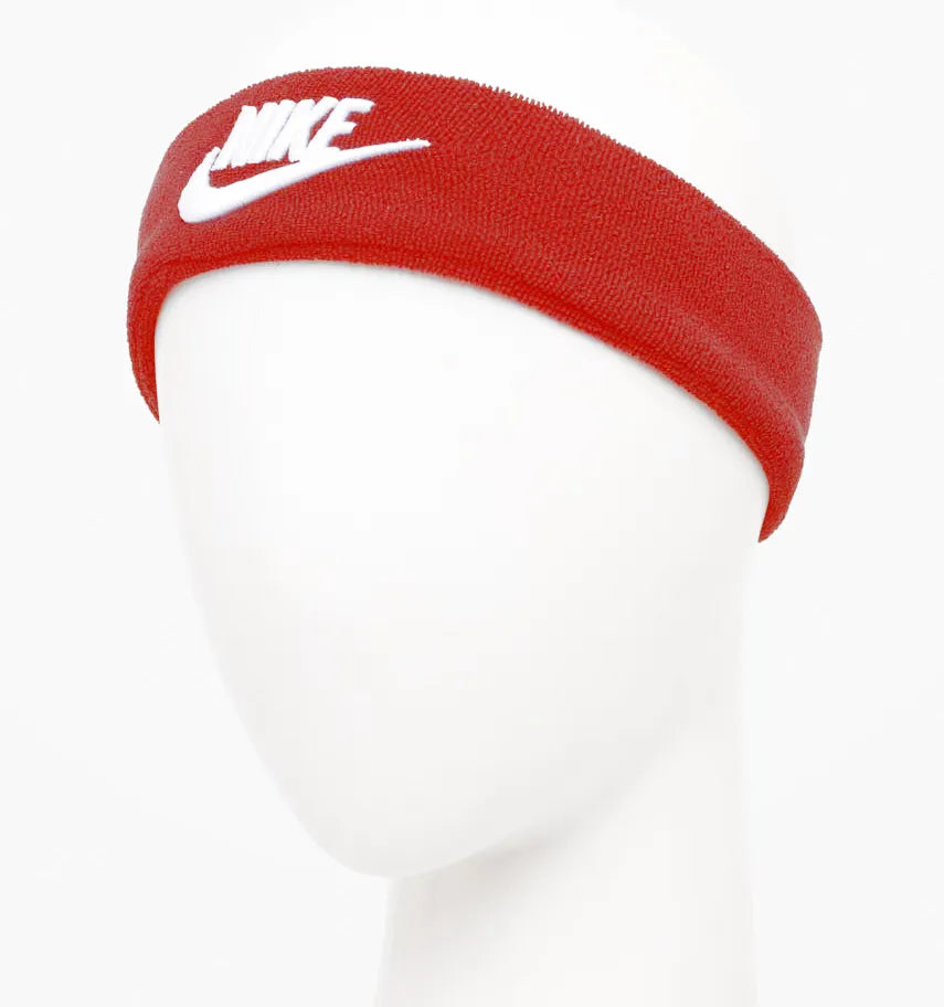 Nike clasaiceach headband leathan ollscoil terry dearg dearg