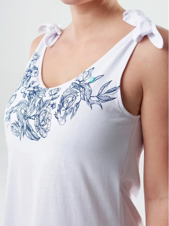 Damska sukienka sportowa pętelka berunka biała l