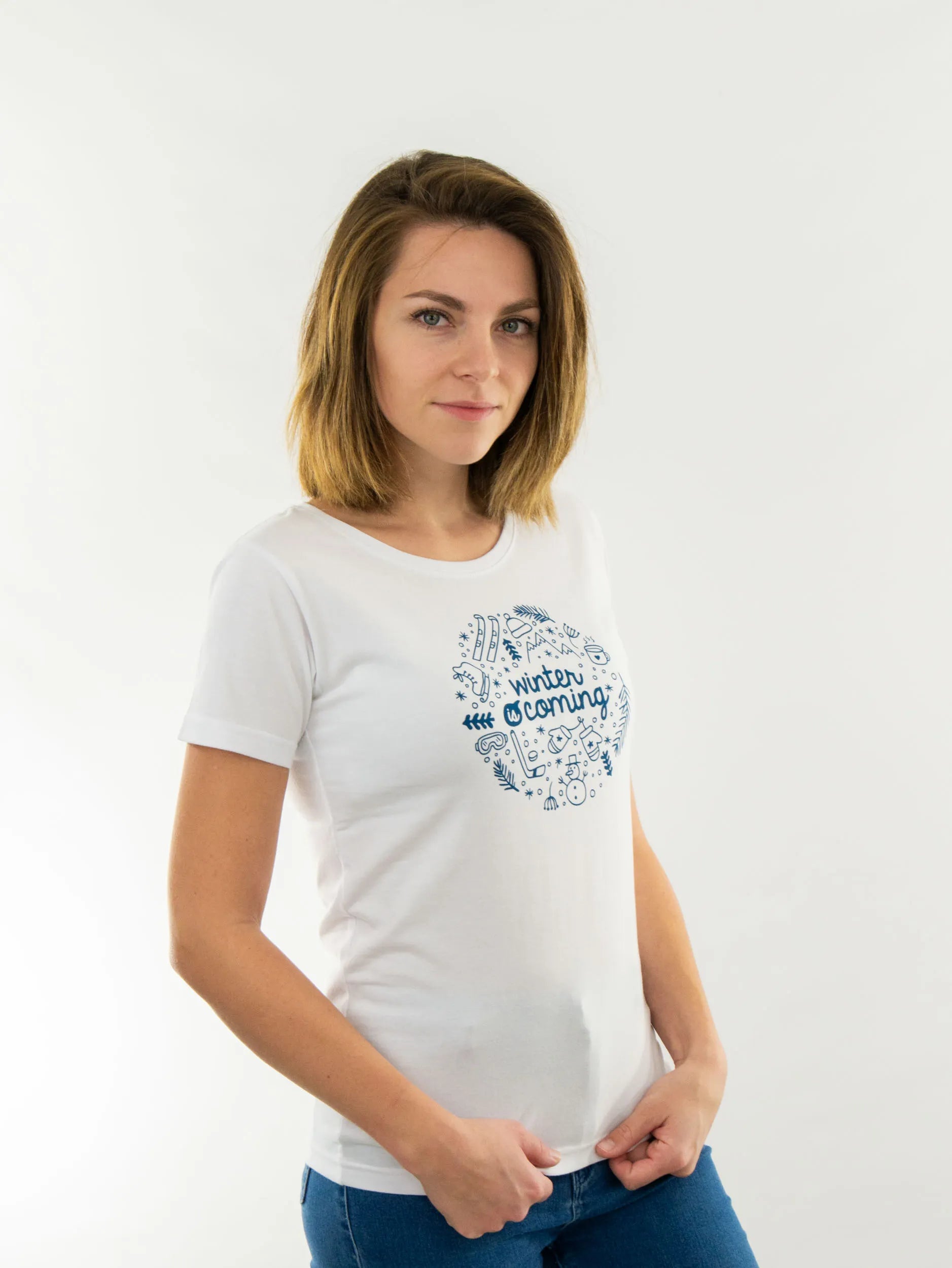 Damen-T-Shirt Jm Winter White