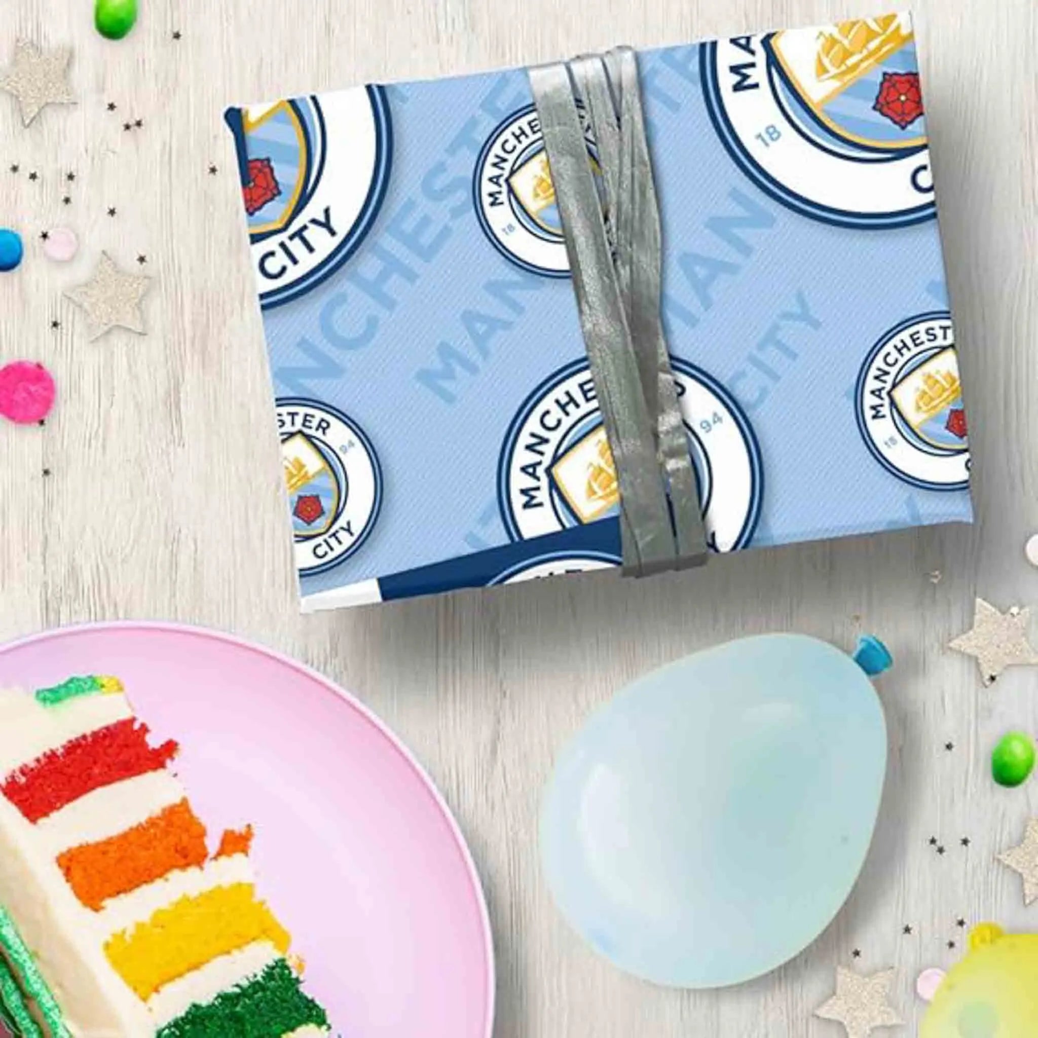 Páipéar Timfhilleadh Man City Unisex Mcfc 2 Bileog Fillte Bronntanais 2 Clibeanna Navy Blue