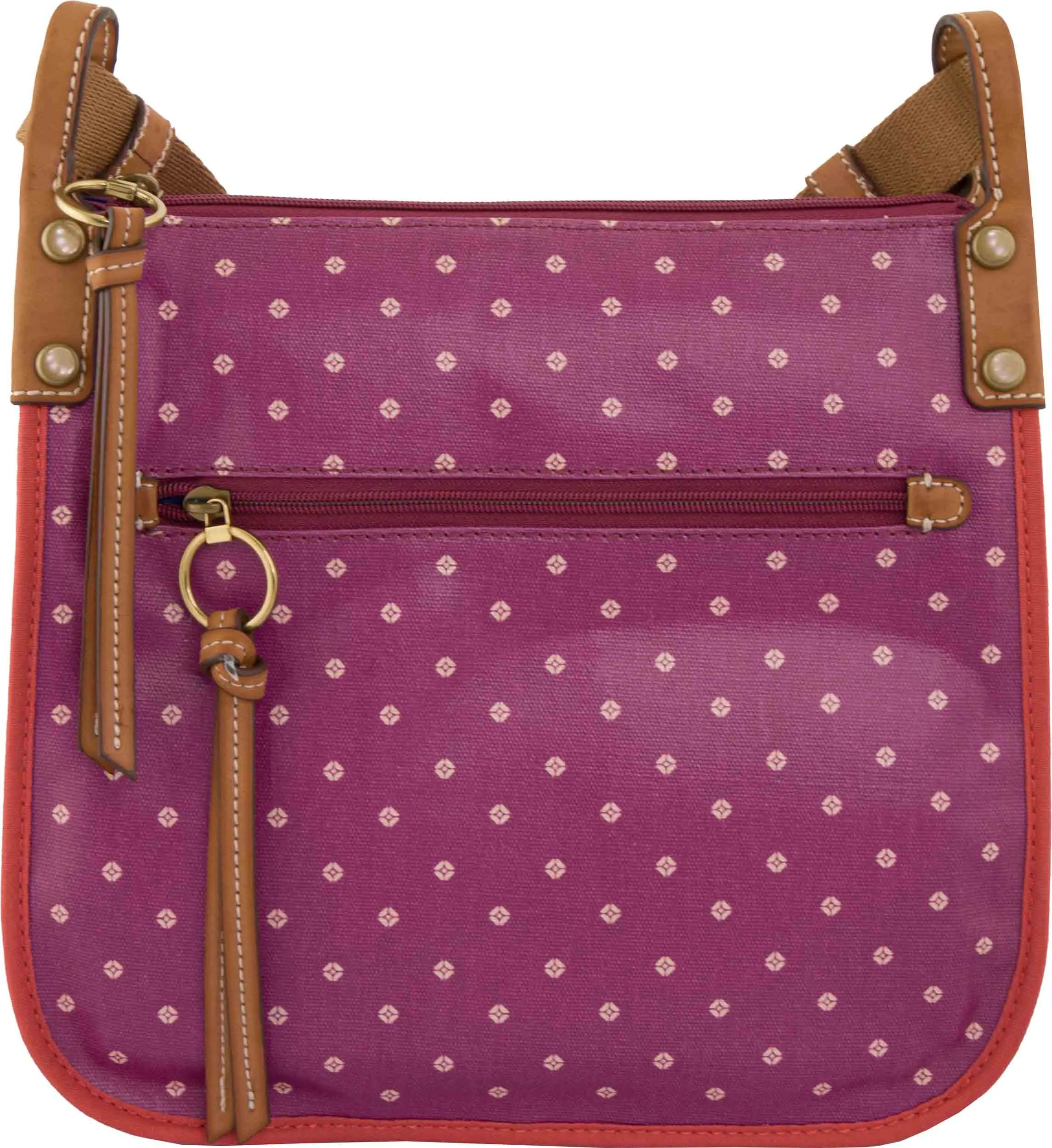 Kabelka fossil keyper přes rameno 28 cm fialová