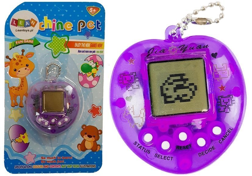 Electronic Animal Tamagotch Purple With Short Chain