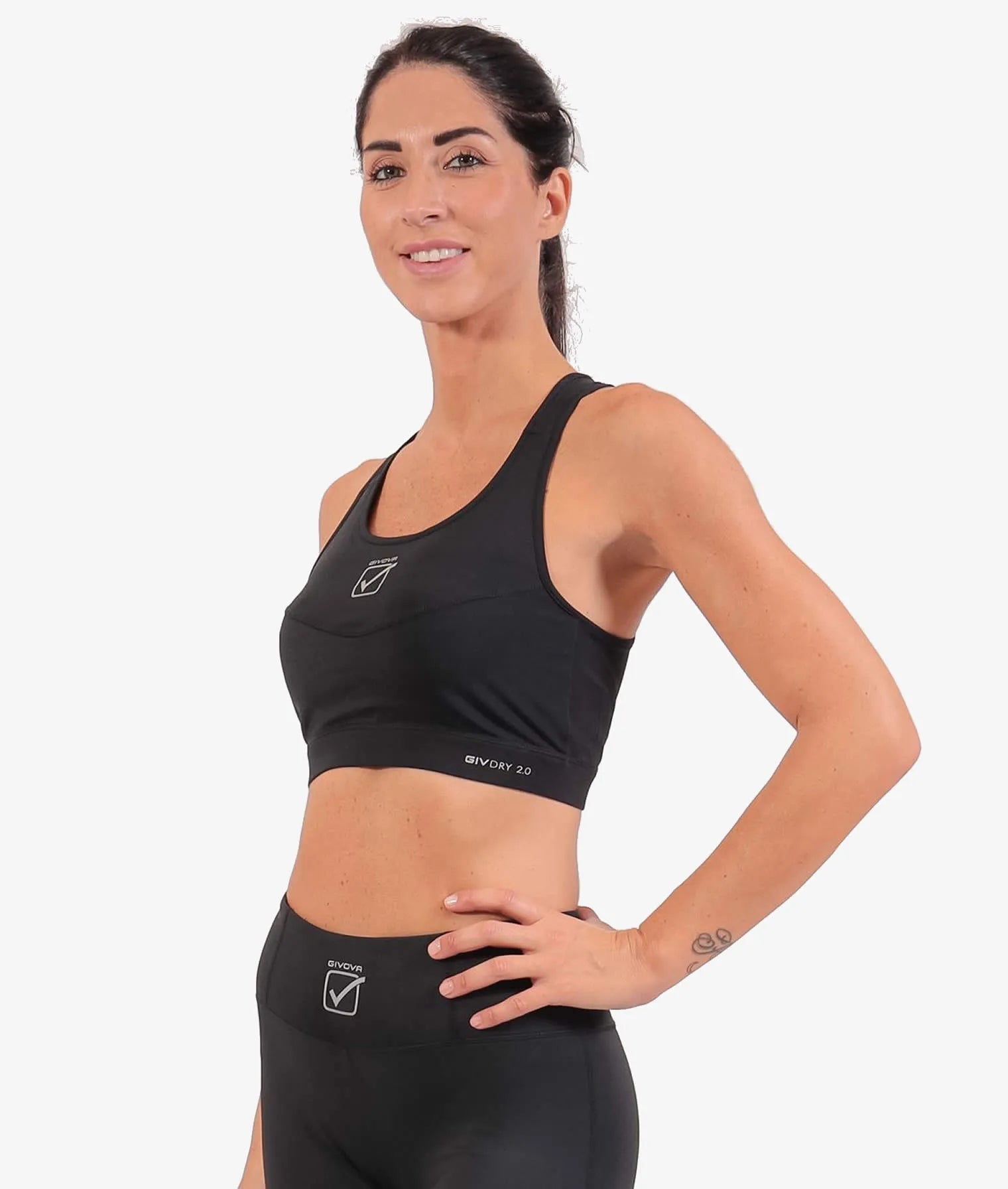 Sutien Sport Givova Top Donna Negru