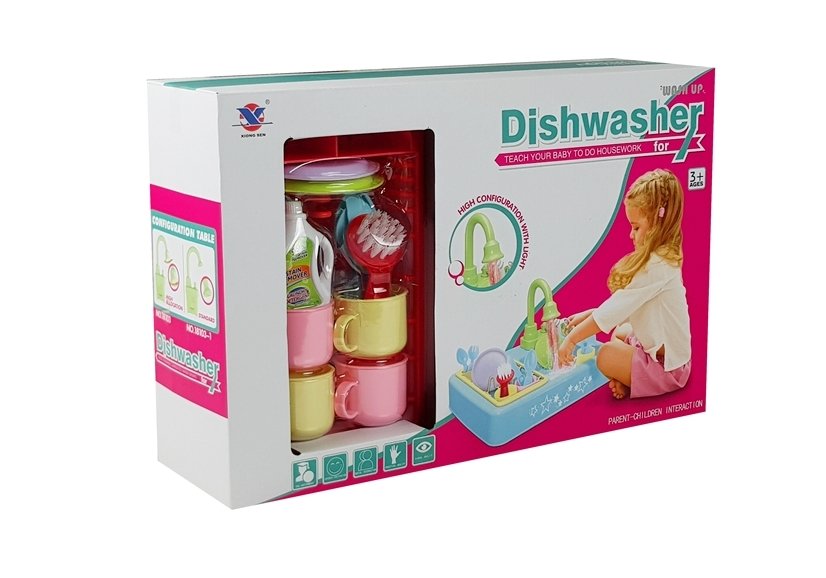 Colorful Sink With Tap Dishwasher With Accesories