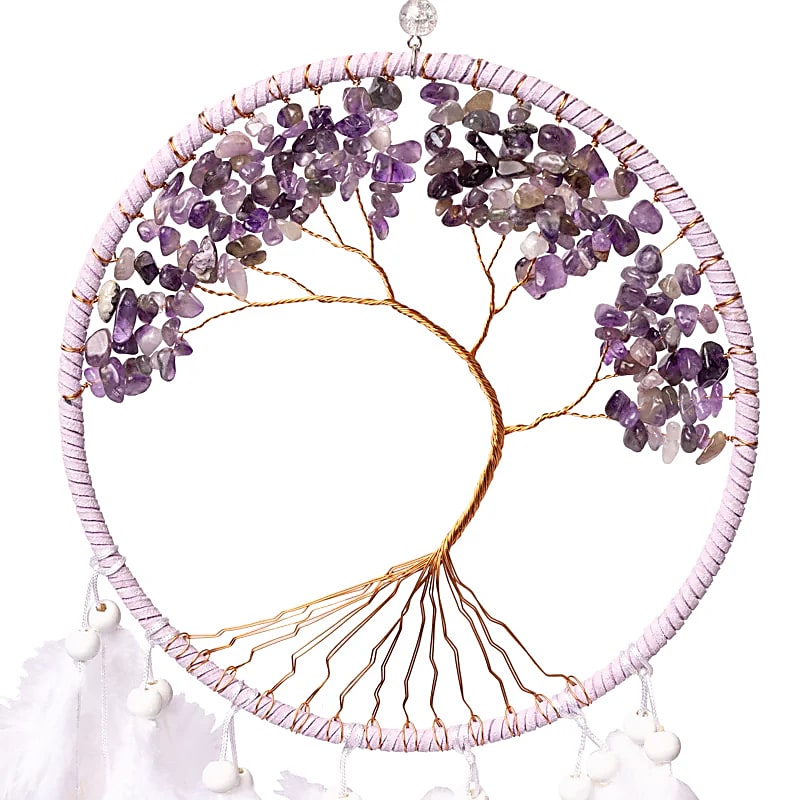Dreamcatcher Tree Of Life Ametyst - ±16x55cm