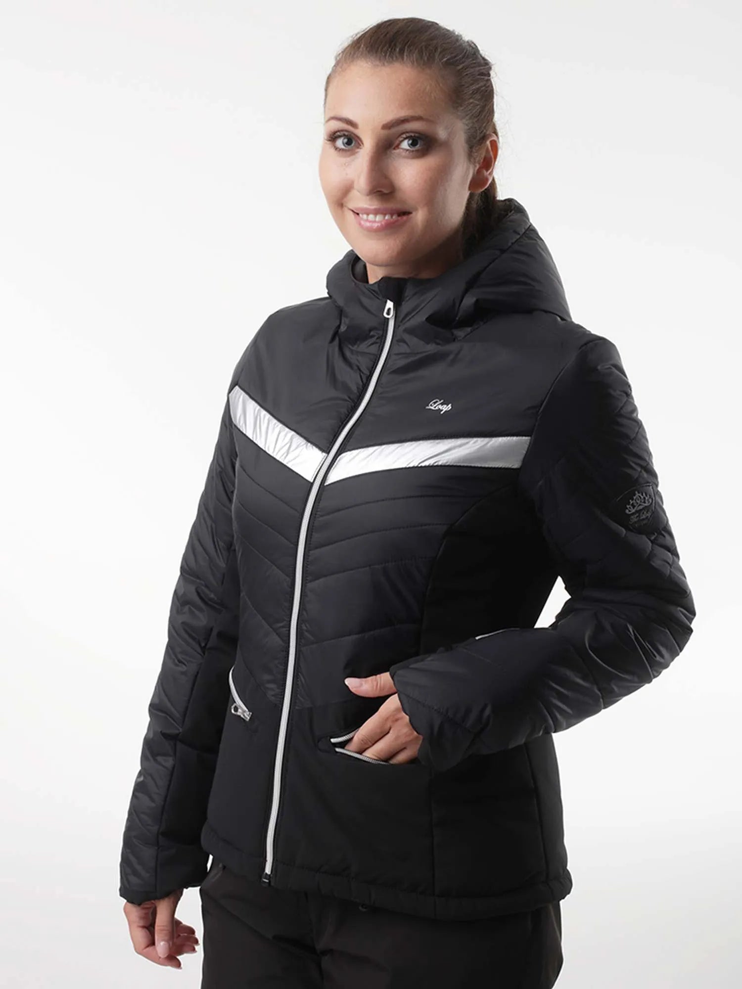 Damen-Skijacke Loap Oktie Schwarz