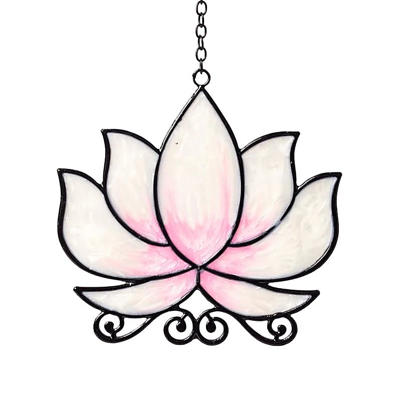 Fensterhänger Lotus Weiß – 2er-Set – ±25 cm