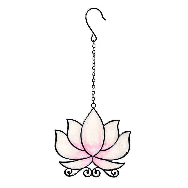 Fensterhänger Lotus Weiß – 2er-Set – ±25 cm
