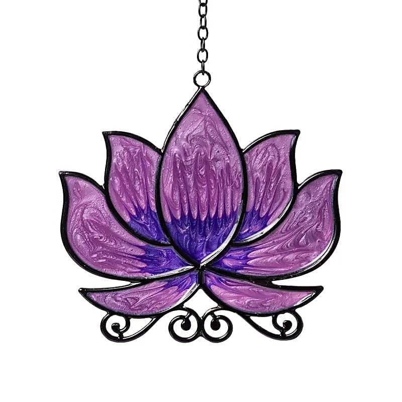 Fensterhänger Lotus Lila – 2er-Set – ±25 cm