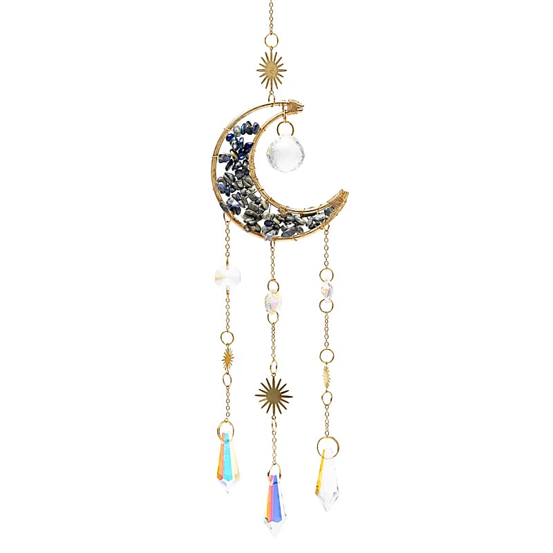 Suncatcher Mesiac s Lapis Lazuli - 8x37 cm