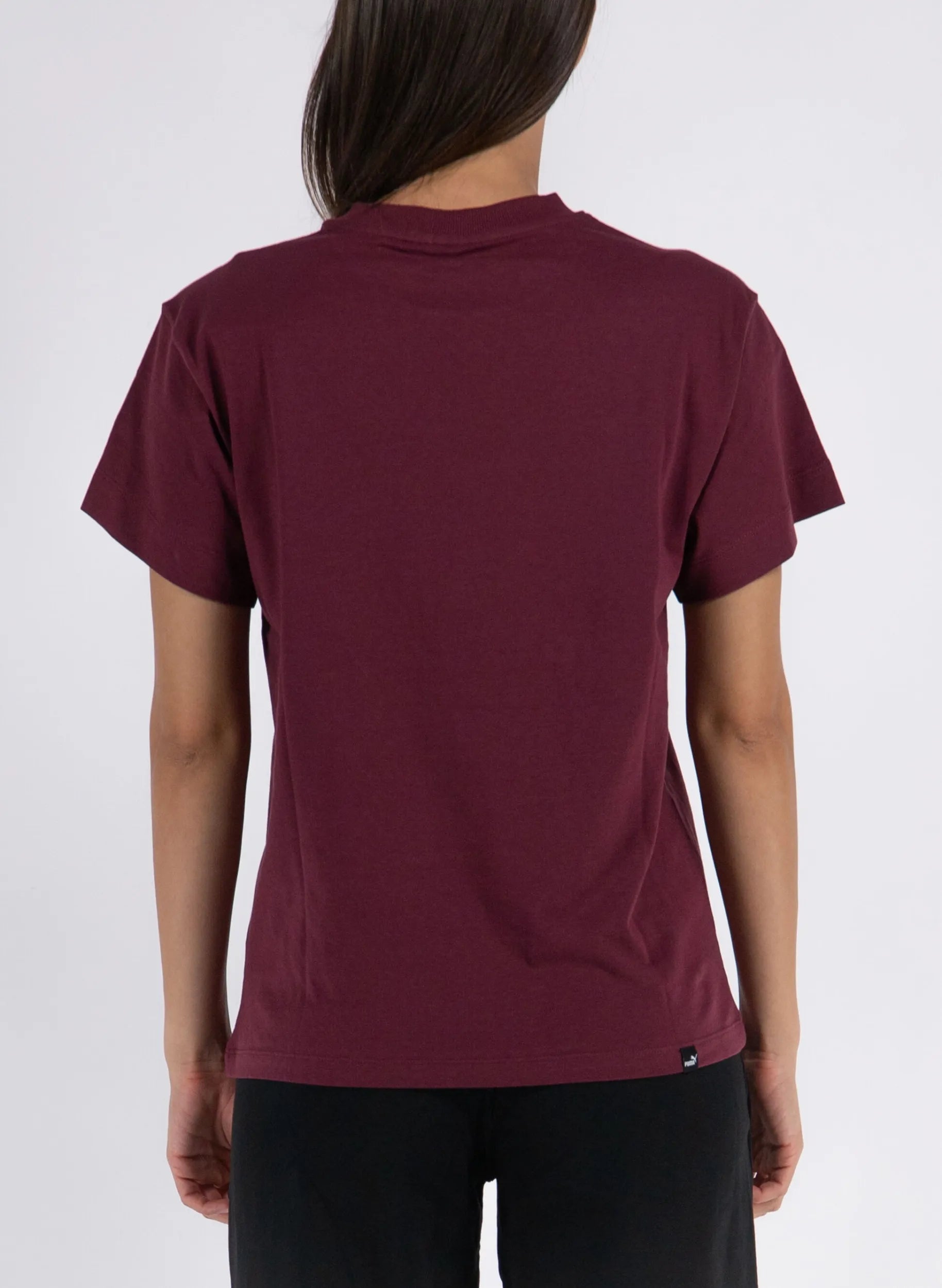 T-shirt da donna Puma Wmns Her Tshirt Dark Jasper Burgundy