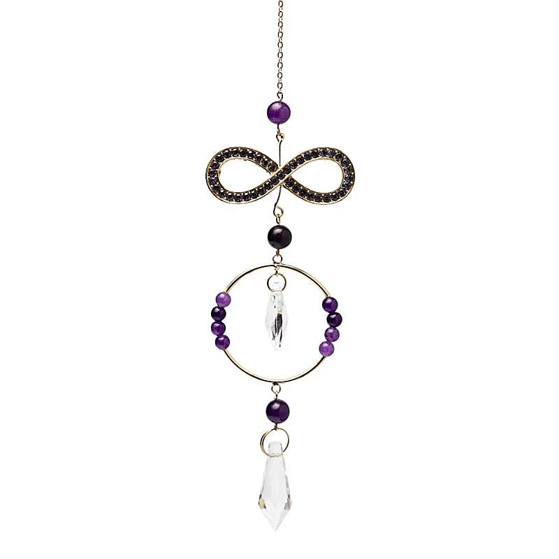 Suncatcher Infinity Med Ametist Och Kristall - 31 Cm