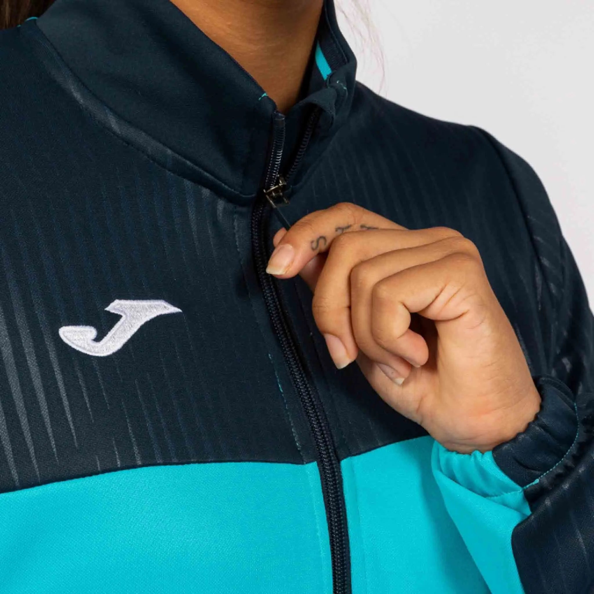 Hanorac de dama joma montreal fermoar intreg fluor turq-bleumarin turcoaz xl