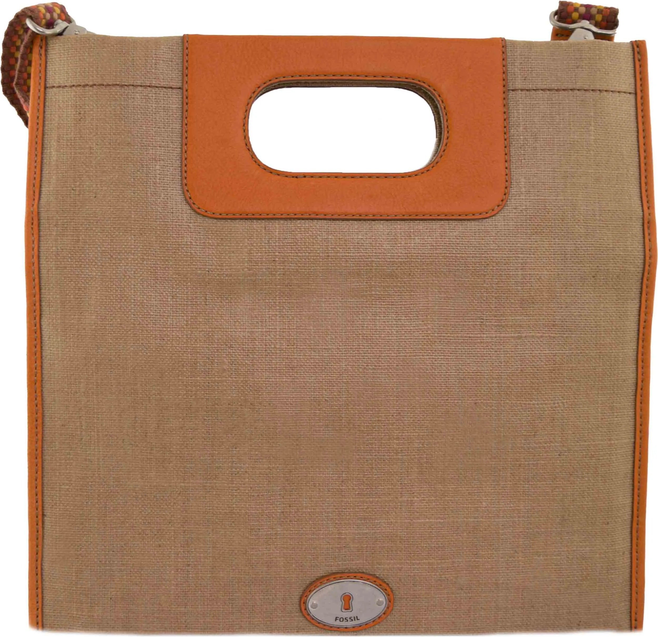Fossil wmns taška přes rameno hnědá s klíčikem