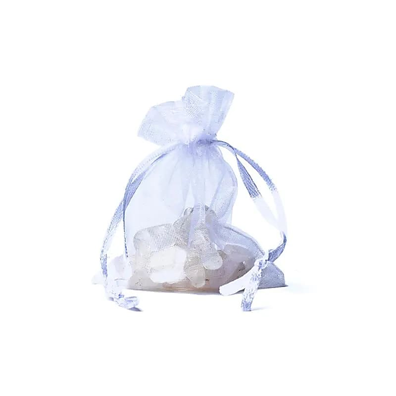 Organzový dárkový sáček White Xs --balení 20ks - 7x9cm