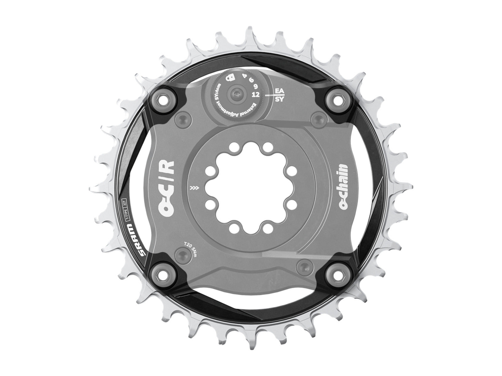 Sram Ochain Chainring Xx T-type 104 Bcd Black-silver