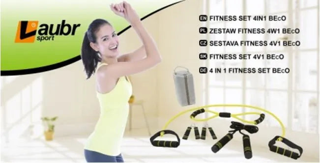 Pro fitness sæt 4 i 1 laubr sport grøn