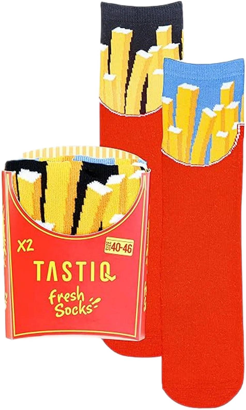 Meias Tastic Unissex Meias 2-pack Pommes Giftbox Vermelho