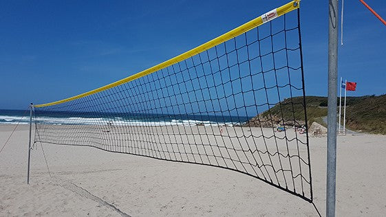 Net Volleybalstrand 3 mm lijn Premium met latexband geel