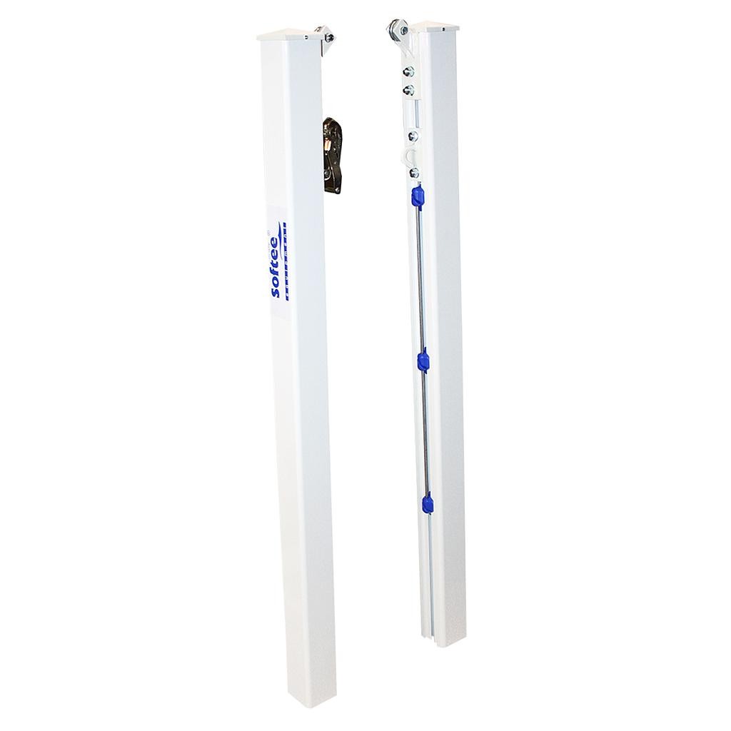 Set Aluminium Tenis Poles Fixed 80x80mm Square Section