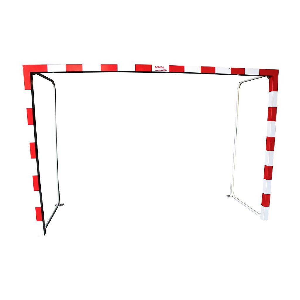 Zestaw aluminiowych bramek do futsalu i piłki ręcznej, składanych, 80x80 mm, wielokolorowy