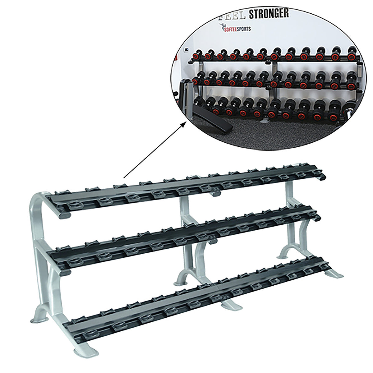 Dumbbell Rack Pro-sports Softee For 36 Dumbbell