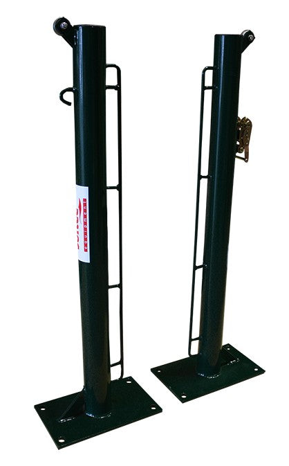 Conjunto de postes de tênis fixos ø 80mm com base para parafuso