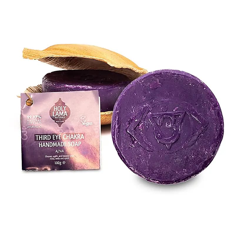 Holy Lama Tvål Tredje ögat i palmblad - 100g Set med 2 st
