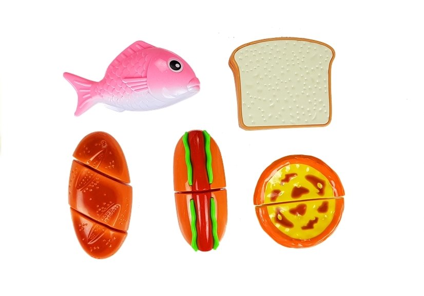 Hot-dog Set For Cutting Indredients In A Basket