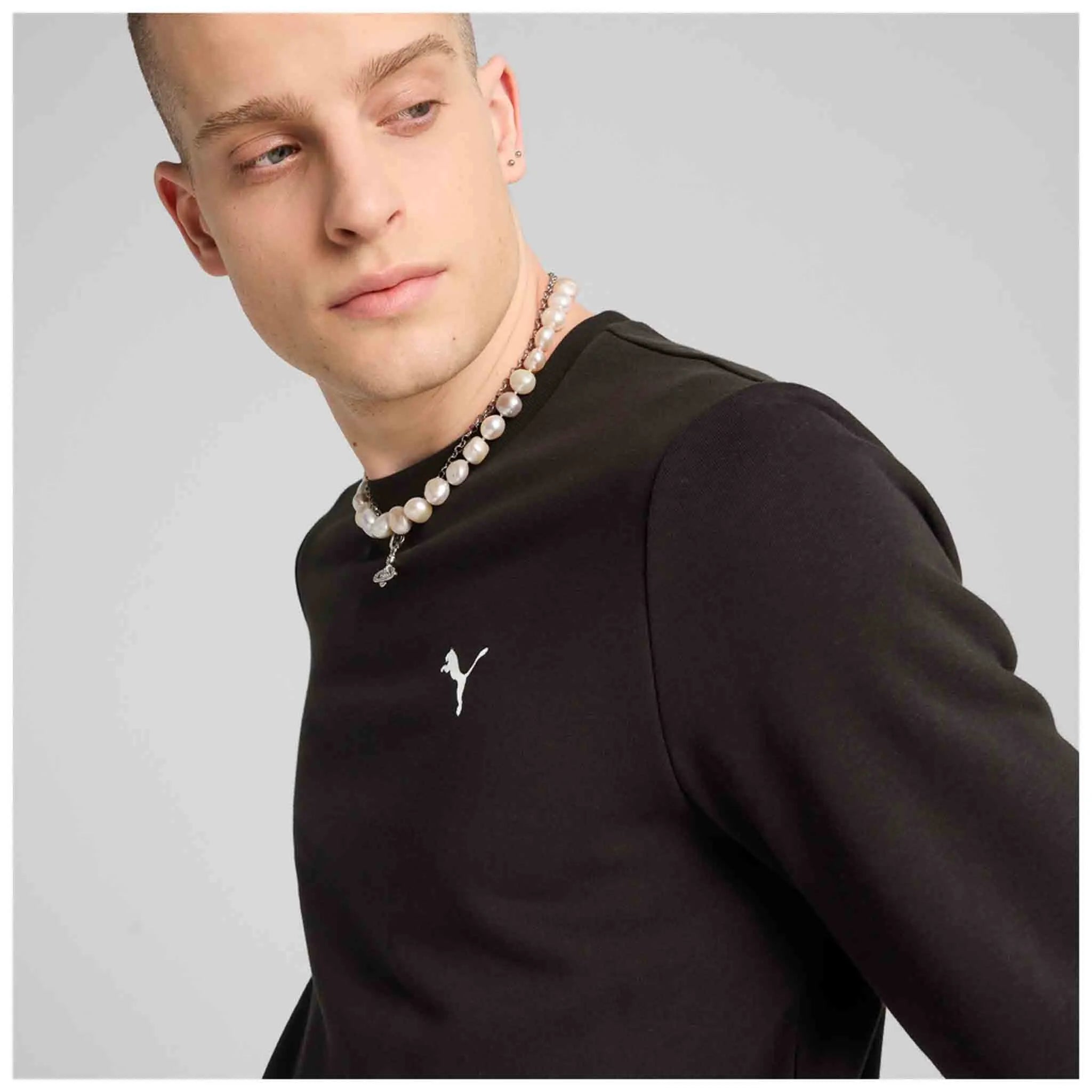 Puma Ess Crew-sweatshirt voor heren zwart