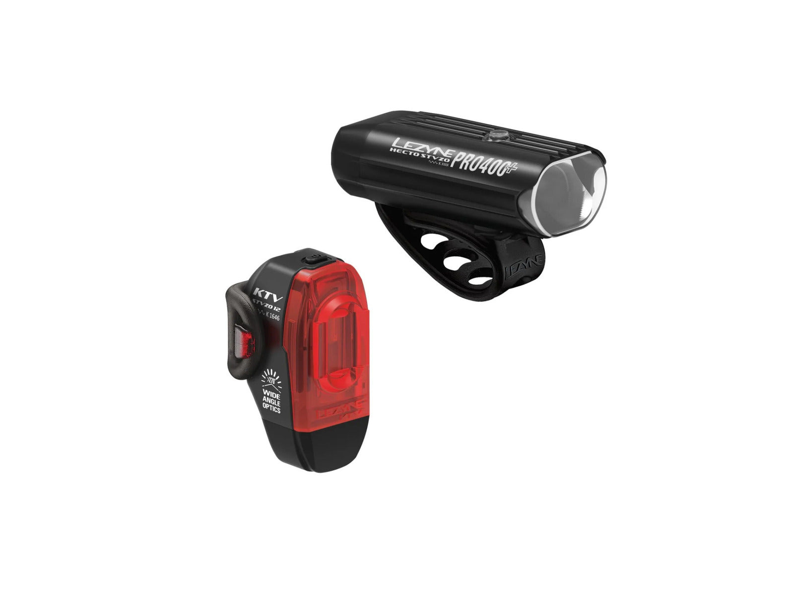 Lezyne Led Pair Hecto Drive Pro 400+ Stvzo / Ktv Drive Stvzo Schwarz-glänzend