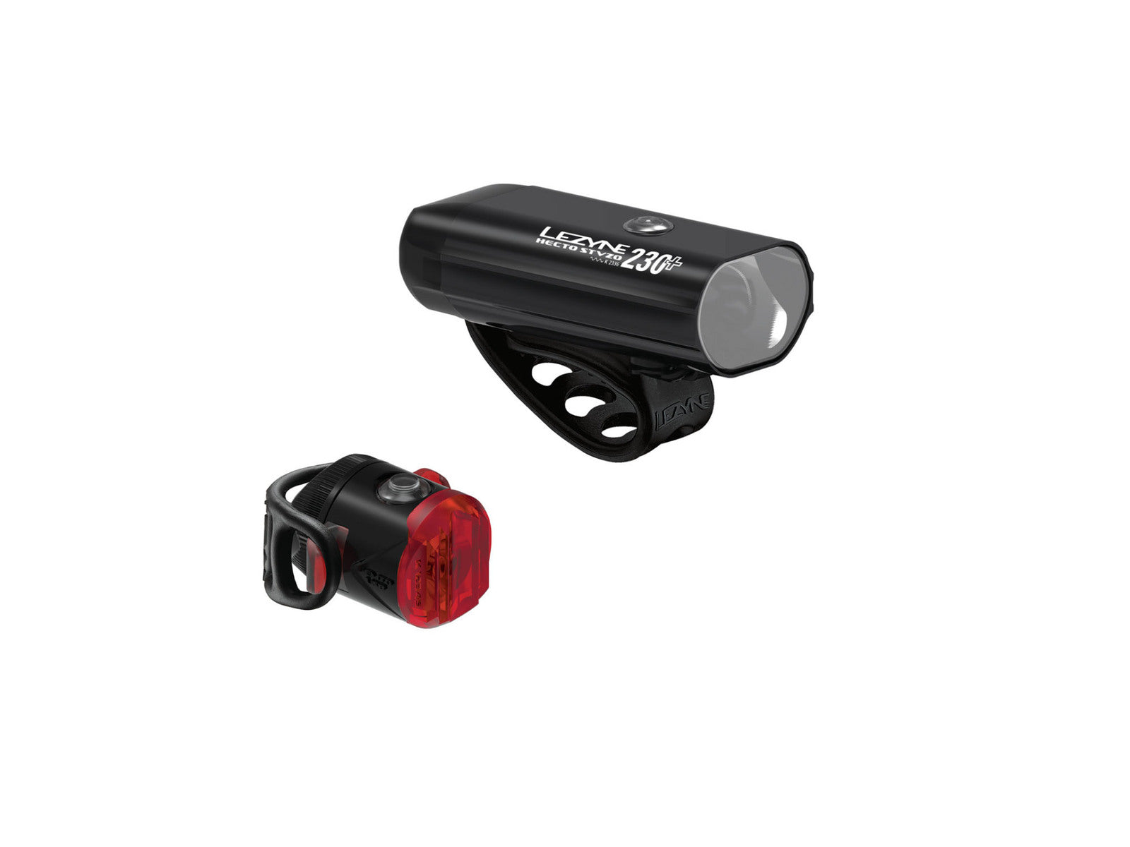 Lezyne Led Pair Hecto 230+ / Femto Usb-c Stvzo Schwarz-glänzend
