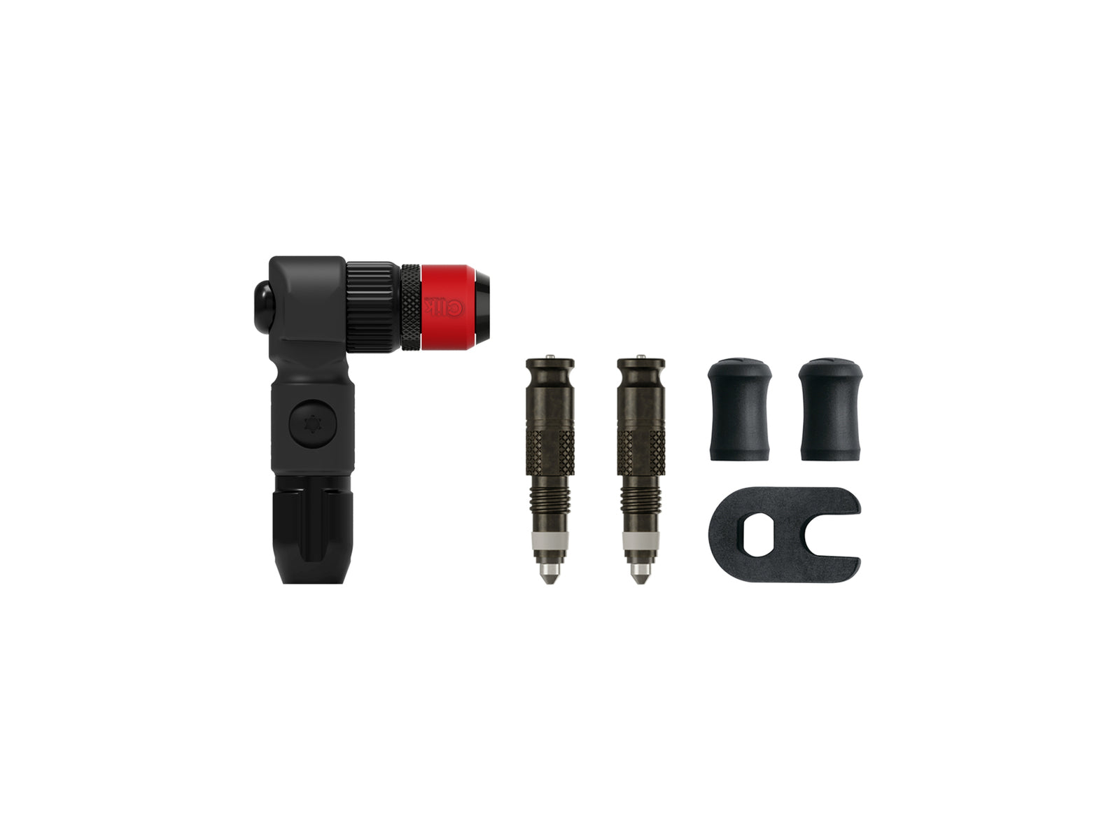 Lezyne Abs Pro Clik™ Chuck Incl. 2x Schwalbe Clik Valve® Cores Black