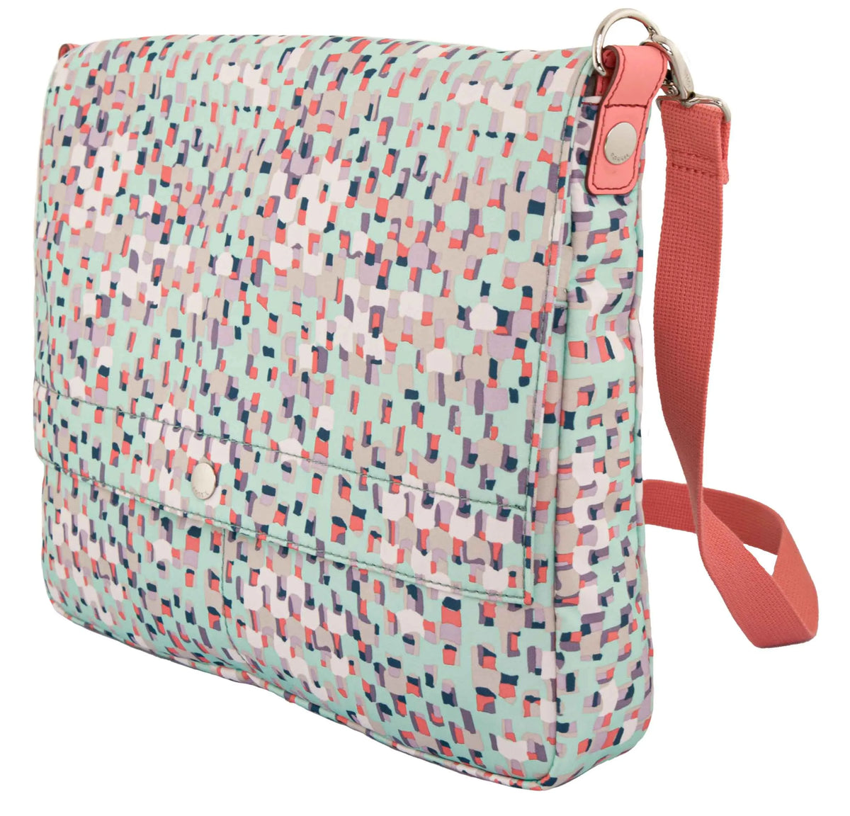 Fossil Wmns Чанта през рамо с капак Keyer Messinger Multi Color Bl Turquoise