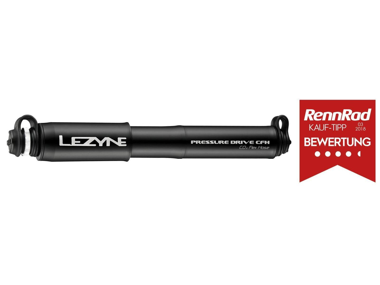 Lezyne Hand Pump Cnc Cfh Pressure Drive Gloss Black 190 - 19.0