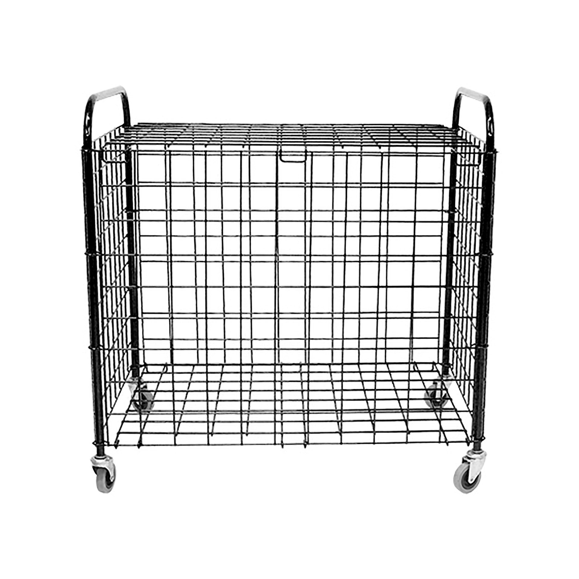 Carrying Cart Steel Folding With Wheels And Lid Negro